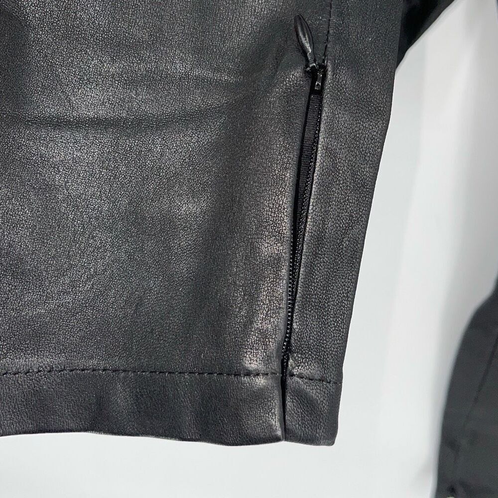 Vince Pull On Leather Ankle Leggings Black Size Small - Picture 8 of 13